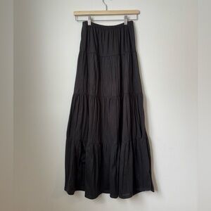 Majora layered black maxi skirt